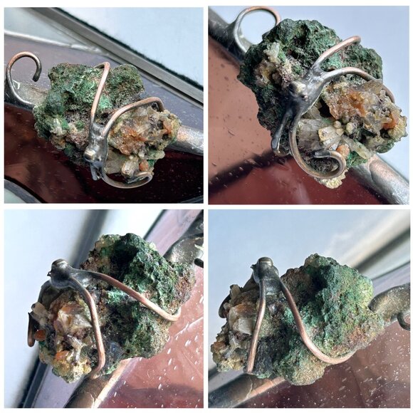 Vintage Glass Trinket Box signed by artist, Triangular PYRAMID leaded glass box - Picture 5 of 16